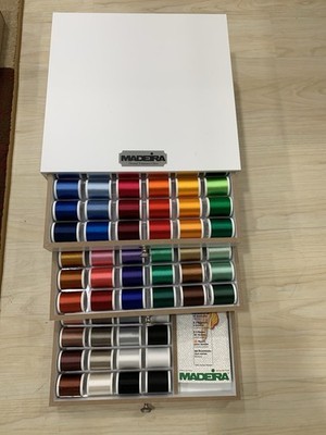 Madeira Treasure Chest Sewing Thread Kit, Rayon 124 x1000m