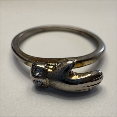 Silver Hand Charm Ring