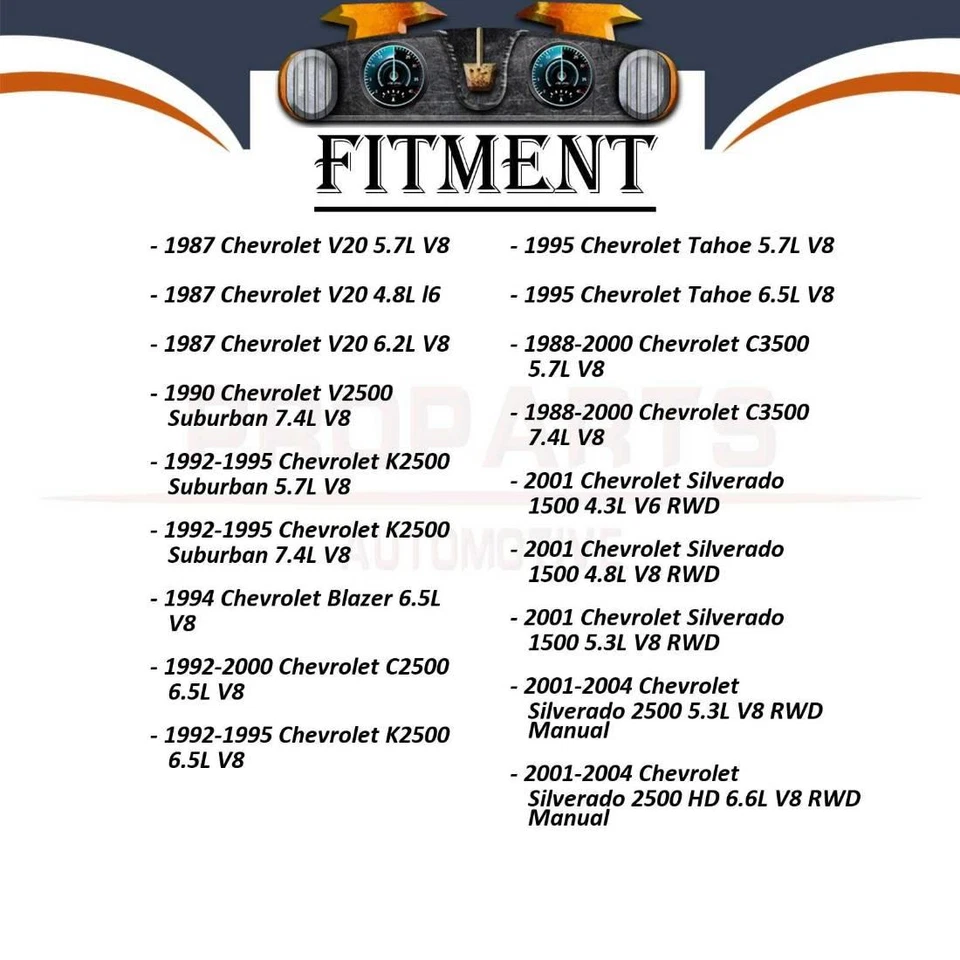 Dorman - HELP 2X Kit de correa de junta delantera universal para Chevrolet V20 1987 Foto 3 de 4