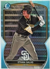 2023 Bowman Draft Chrome #BDC-1 Ethan Salas Sky Blue Refractor San Diego Padres