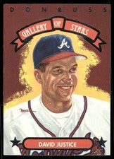 1992 Donruss Gallery of Stars #GS-9 David Justice Braves baseball card