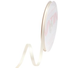 Ivory Satin Ribbon 1/4 Inch x 50 Yards for Gift Wrapping