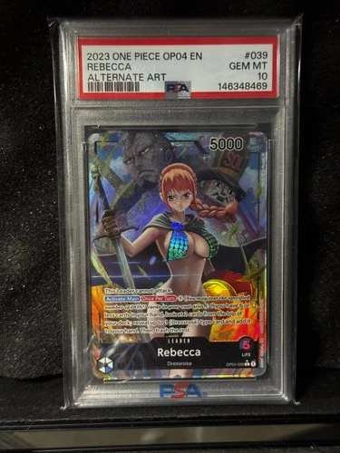 Rebecca OP04-039 Alt Art Leader PSA 10 - One PIece Kingdoms of Intrigue English