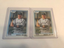 2010 BOWMAN CHROME DRAFT - RUSSELL WILSON - BASE CHROME + BONUS! ROOKIE CARD!!!
