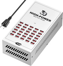 200W 30 Port Multiple USB Charging Station, Multiple Phone Charger Station with