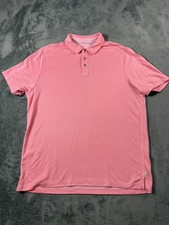 Tommy Bahama Polo Shirt Mens Large Pink Tencel Modal Blend Soft Golf Casual