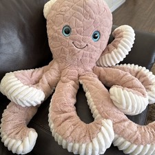 Octopus Plush Extra Large 36" Giant Jumbo Pink Stuffed Animal Minky Dot Big Eye