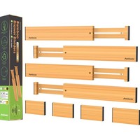 Verstellbarer Bambus Schubladentrenner Organizer FüR KüChe Bad Schlafzimmer
