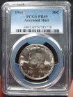 1964 Accented Hair Proof Silver Kennedy Half Dollar PCGS PR69 TOP POP 72/0