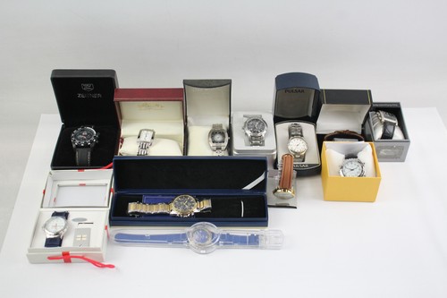 Restposten Herren Box Quarzuhren Inkl Rotary Pulsar Etc UNGETESTET