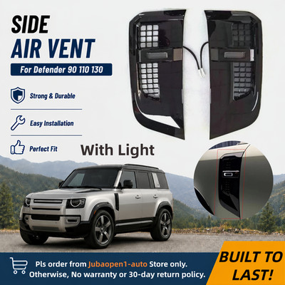 2PCS Side Air Vent Fender Vent With Light Fits For Defender 90 110 130 2020-2026