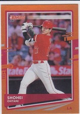SHOHEI OHTANI Los Angeles Dodgers 2020 Donruss RARE ORANGE HOLO FOIL $$ VERSION!