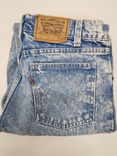 VTG Levis Jeans Mens Actual 28x30 705 Student Fit 80s Acid Wash Orange Tab USA