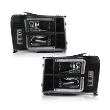 LED Headlights GMC Sierra 2500HD 3500HD 2007-2014 Clear Lens 22853029 22853030