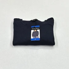 Well Worn Women's Long Sleeve Crewneck Top, Dark Blue, Size L