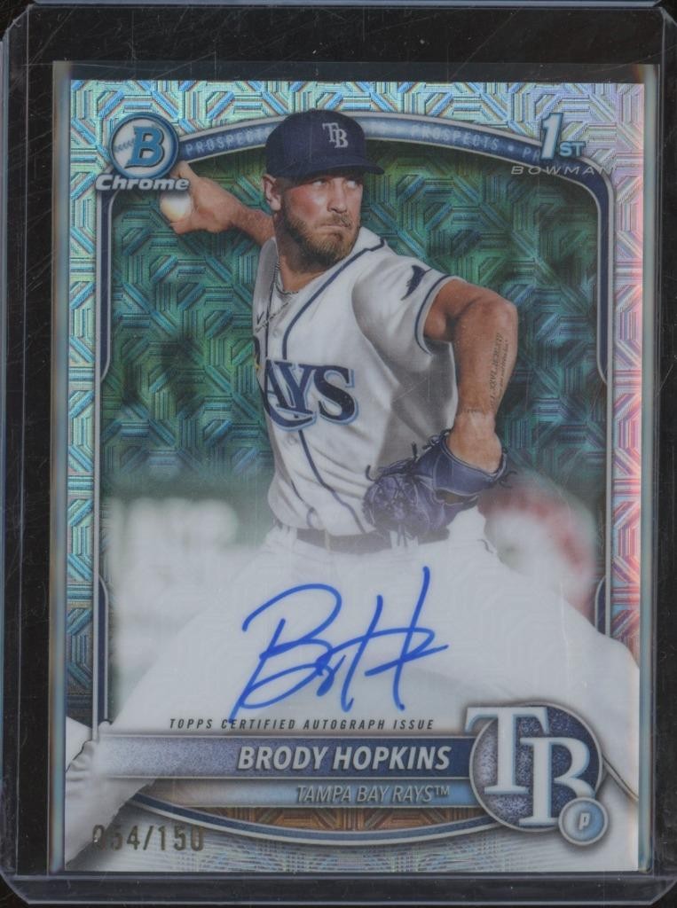 2025 Bowman Chrome BRODY HOPKINS RC 1st Auto HTA Mojo Refractor /150 JA814