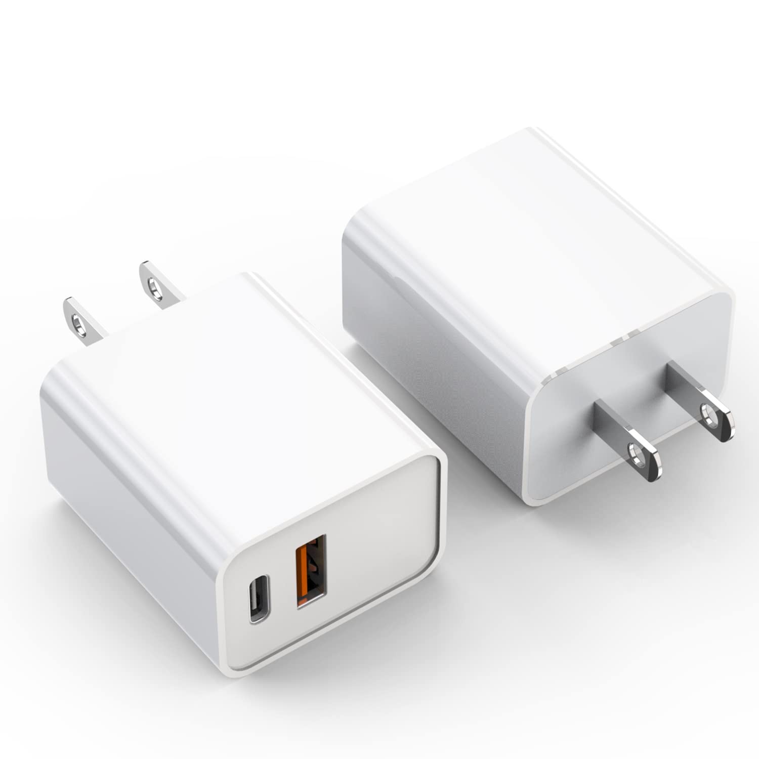 iPhone 16 & 15 Fast Charger Block - 2-Pack 20W Dual USB-C PD Wall Adapter-image