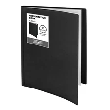 Dunwell Presentation Binder 12-Pocket, Displays 24 Pages, 8.5x11 Portfolio Bi...