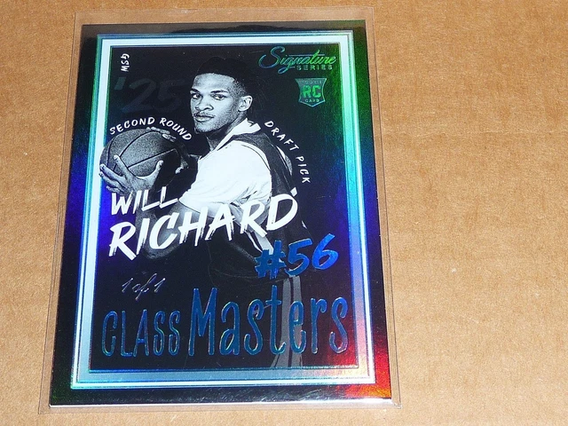 2025/26 Panini Signature Series WILL RICHARD CLASS MASTERS PLATINUM 1/1 WARRIORS
