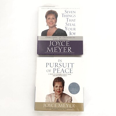 Seven Things That Steal Your Joy & In Pursuit Of Peace By Joyce Meyer Lot Of 2