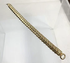 Vintage Bretton Yellow Gold Plate Loop End Expansion Band 5” 7mm