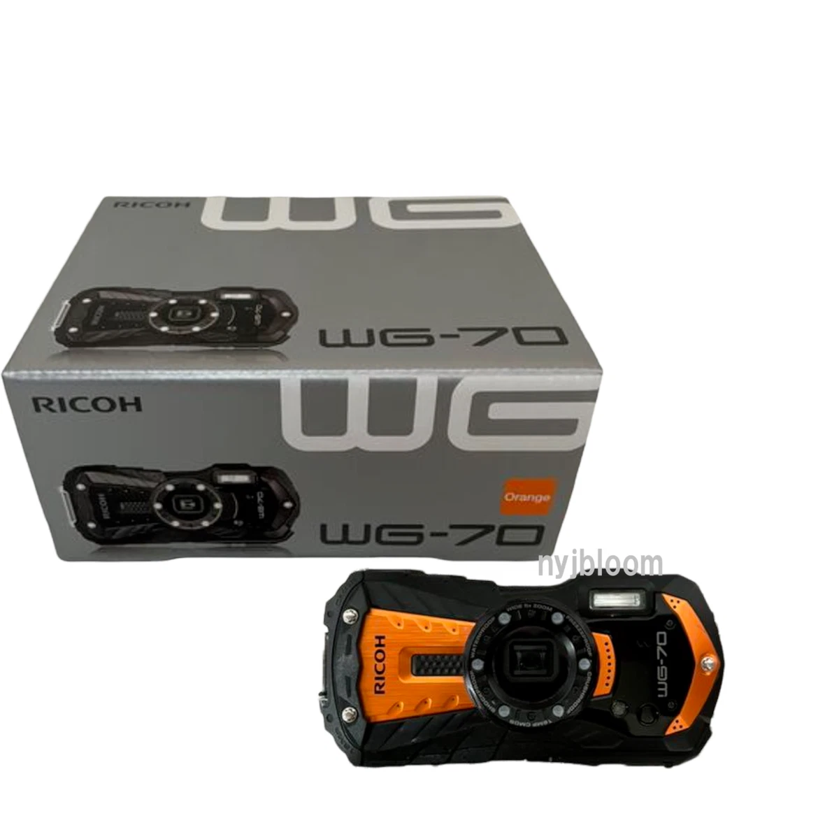 New RICOH WG-70 Digital Camera (ORANGE) 16MP Water/Crush/Shock