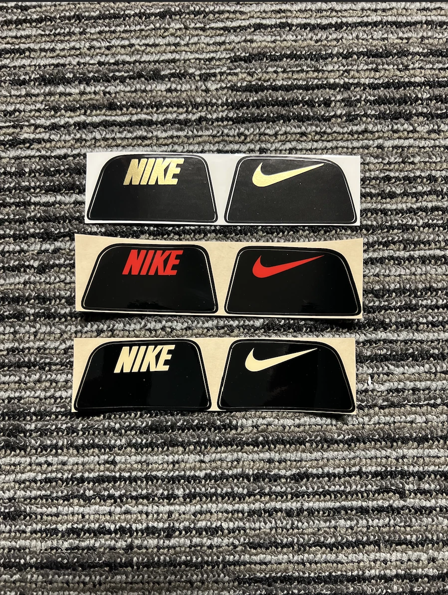 New Nike Black Supreme Football Visor Shield Decal Tabs Sticker Set & Card