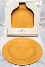 4 ESSENTIAL HOME 8 3/4" Salad Plates In The Fiesta Yellow / Butterscotch, NIB !!
