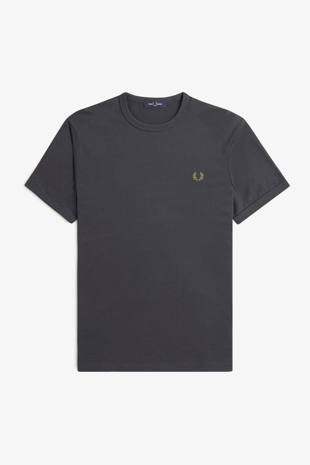 Fred Perry Ringer Tee - T-shirt A Manica Corta Grigio - Taglia M Abbigliamento