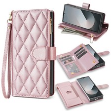 For Samsung Galaxy Z Fold 6 5 4 3 Shockproof Leather Wallet Case w/ Card Holder