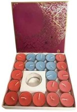 21 Luxury Scented Tea Candles with Glass Holder "Glitterbell" by The Gift Box