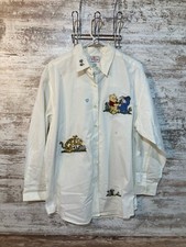 Vtg The Disney Store Womens Button Down Sz L Embroidered Winnie The Pooh NWT