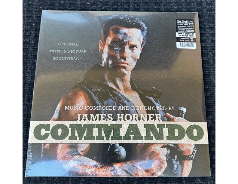 COMMANDO-ORIGINAL SOUNDTRACK / JAMES HORNER 2LP LIMITED SPLATTER x/1500 unopened