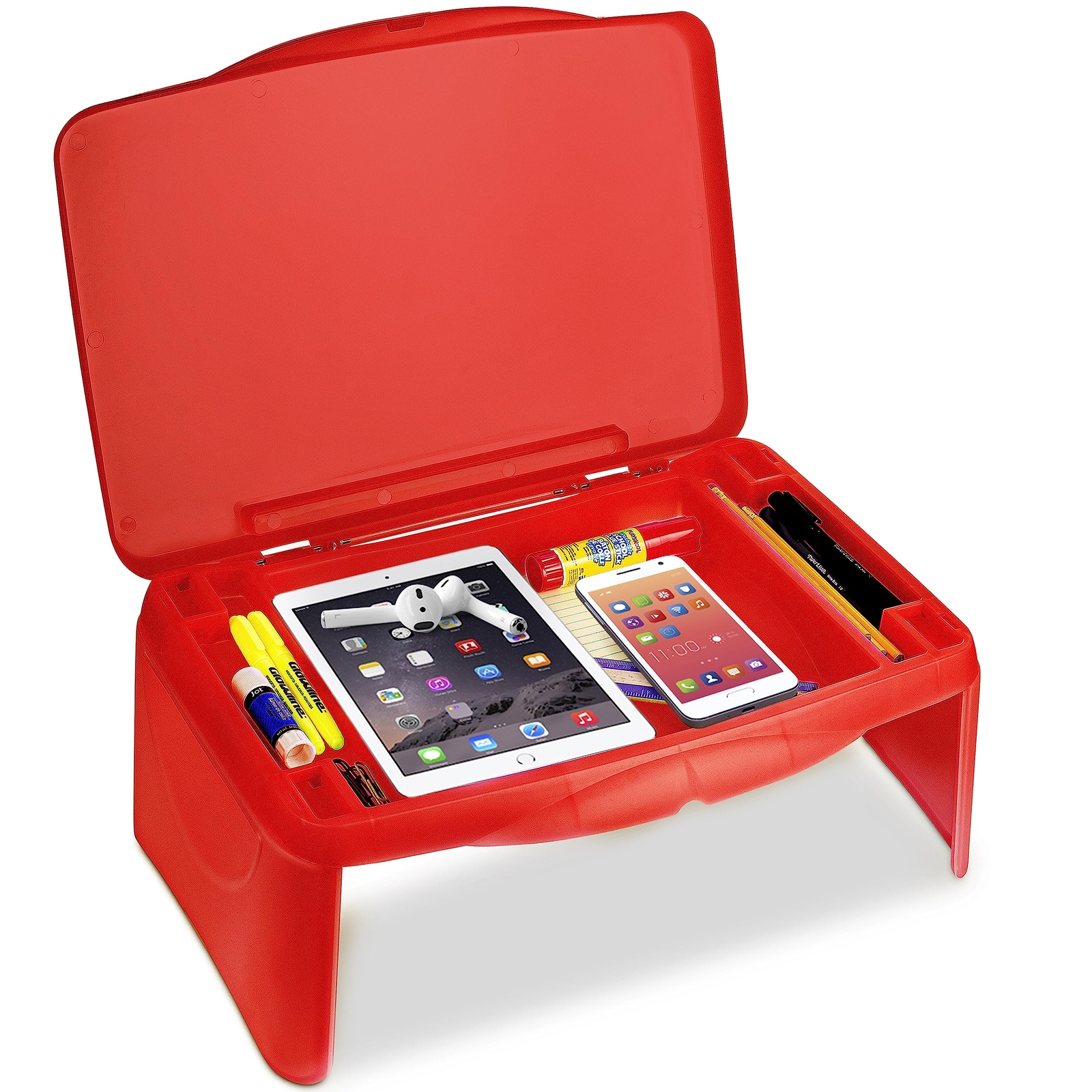 Folding Lap Desk Laptop Breakfast Table Bed Serving Tray - The lapdesk Contains