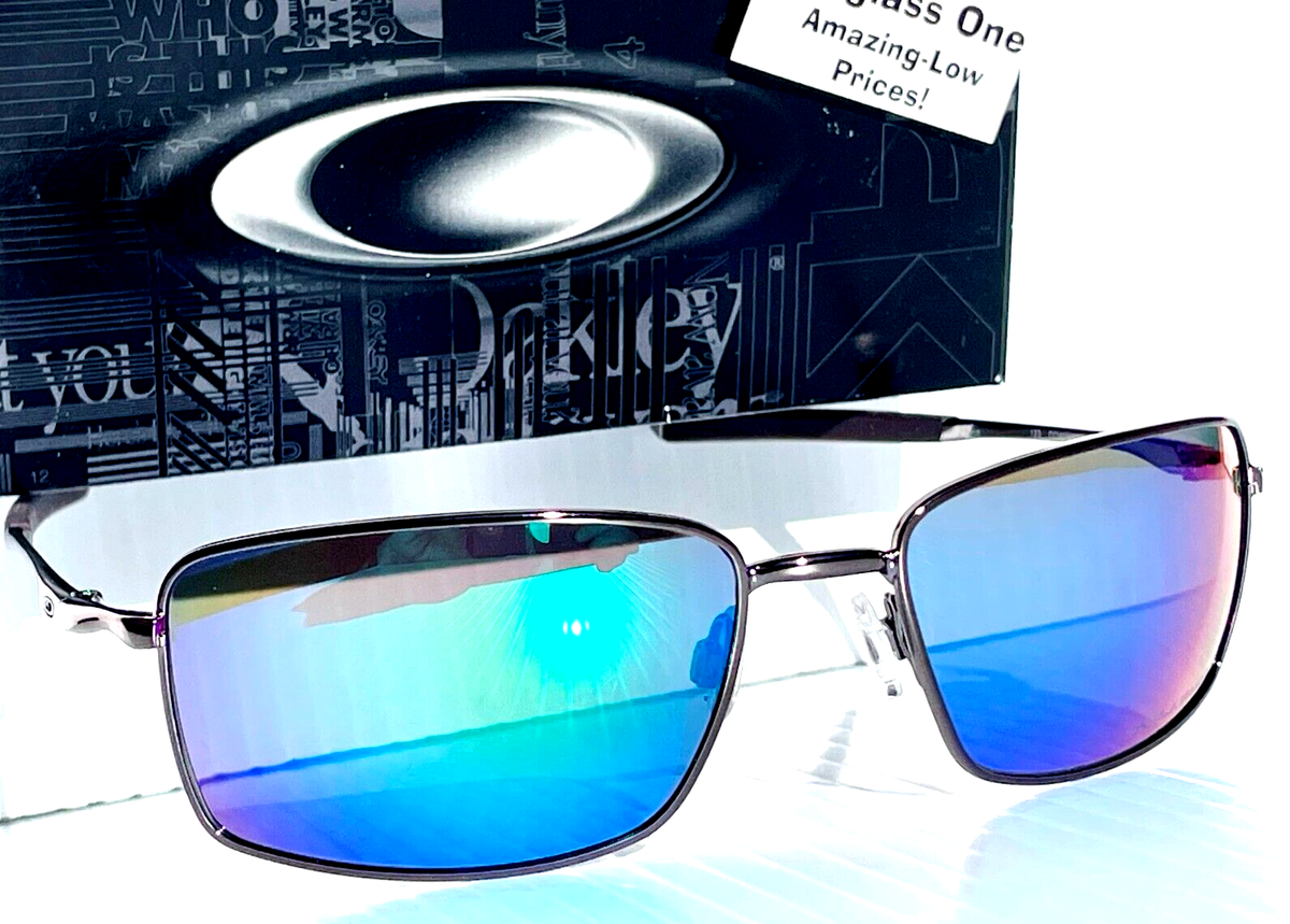 Oakley SQUARE WIRE Titanium Silver w POLARIZED Galaxy Jade Lens