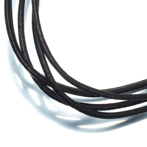 Auth BVLGARI Necklace Choker 5-strand Black 39cm 18K 750 Yellow Gold/Leather