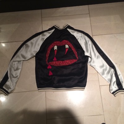 Saint Laurent Paris Satin Blood Lustre Teddy Jacket 52 L XL Hedi