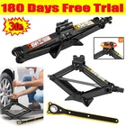 2 Tonne RV Car Trailer Stabilizer Leveling Scissor Jack With Spanner Garage Home