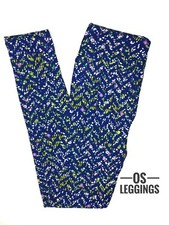 New LuLaRoe Leggings OS One Size Blue Purple Yellow Multicolor Unicorn NWT B0206