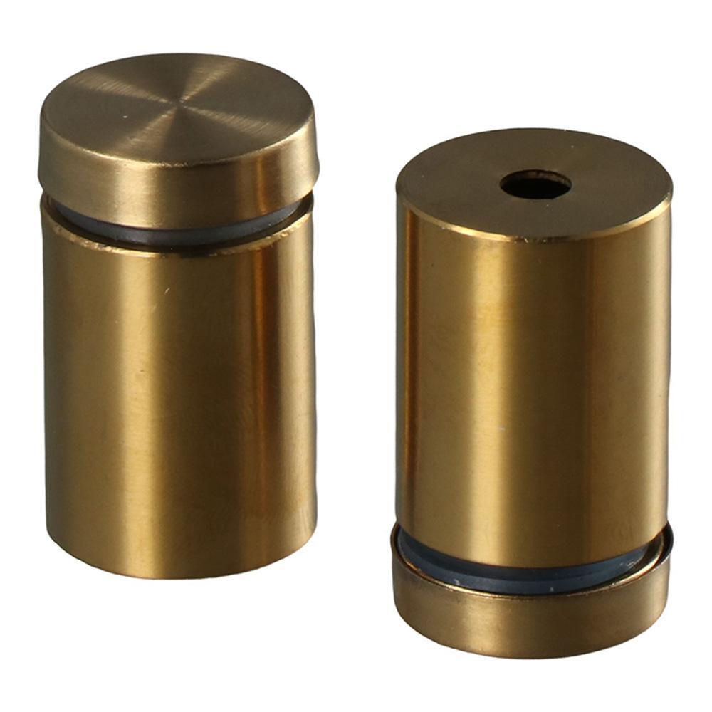 Stainless Steel Sign Standoff Screws Gold Wall Standoff Mounts Glass eBay