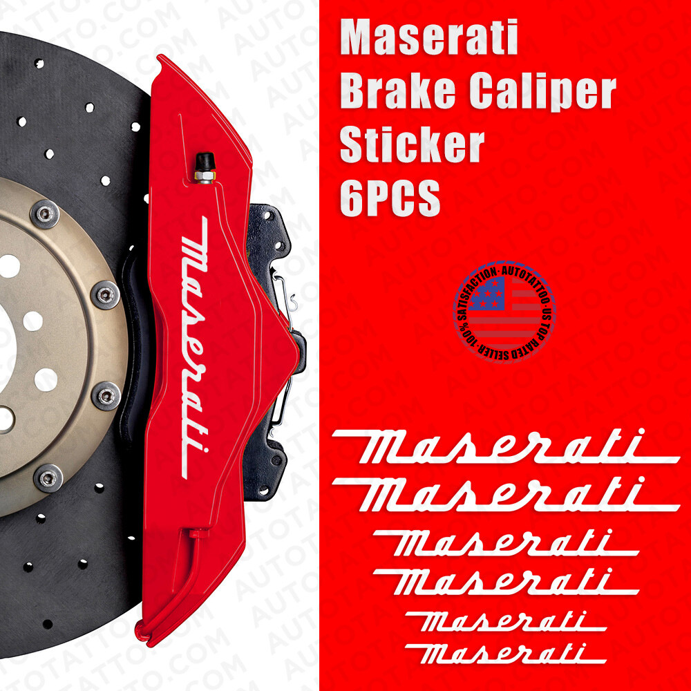 For Maserati Sport Car Wheels Brake Caliper Sticker Decal Logo