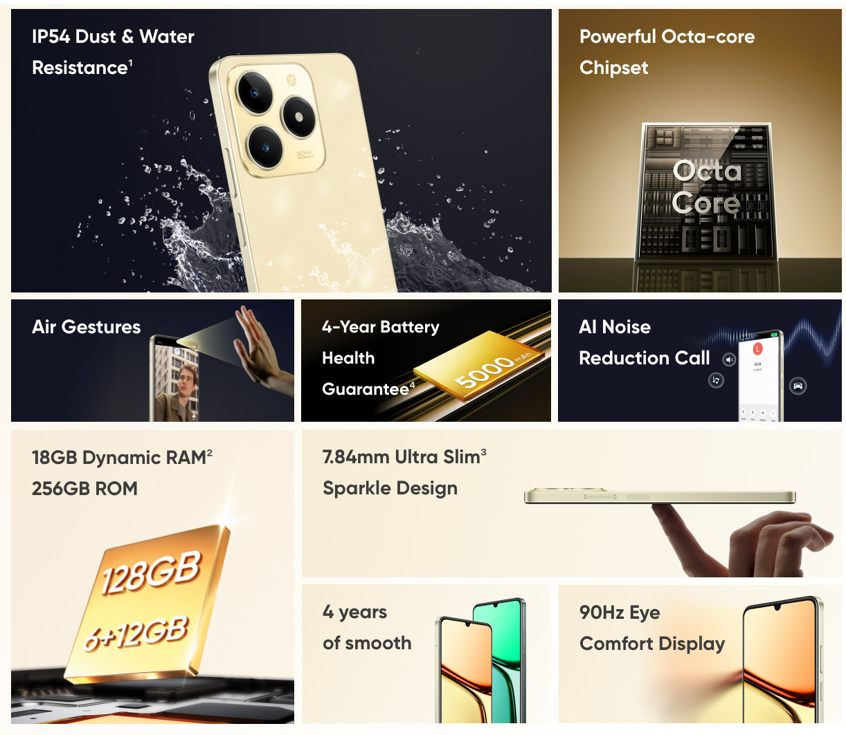 Realme C61 4G LTE Dark Green - 4GB RAM - 128GB ROM - Unlocked - NEW SEALED