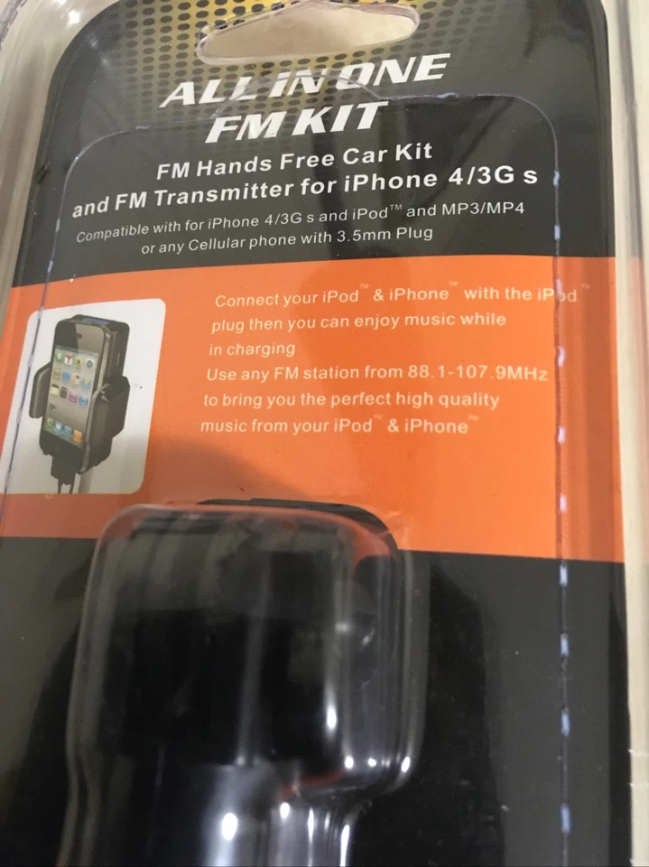I Phone Cell Phone Hands Free All-In-One FM Transmitter Car Kit 4 Ipod / Touch - Image 4 of 4