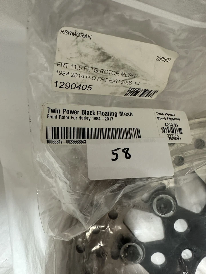 Rotor de freno de malla flotante Twin Power 11,5 delantero negro #1400 TB Harley Davidson D2 Foto 2 de 4