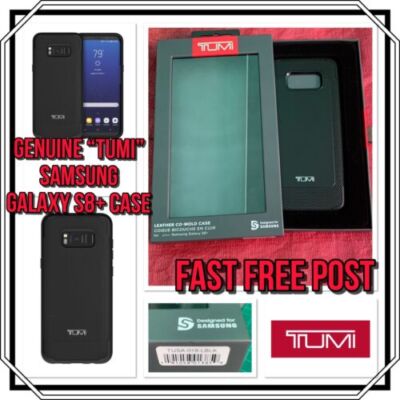 Tumi schwarz Samsung Galaxy S8+ Leder Co-Mold schlankes Licht Handyhülle Cover