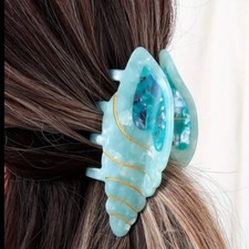 New Blue Conch Claw Clip Hair Accessory Ocean Sea Life Beach