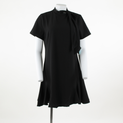 cece bow neck short sleeve dress Cece Satin Bow A-Line Mini Dress