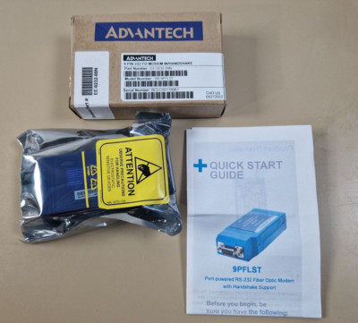 Advantech BB-9PFLST Serial to Fiber Converter, RS-232 Modem DB9 F to MM Fiber ST