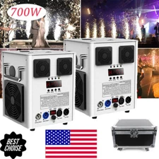 2X Cold Spark Machine 700W Stage Effect DMX Firework DJ Event Party Wedding&Case