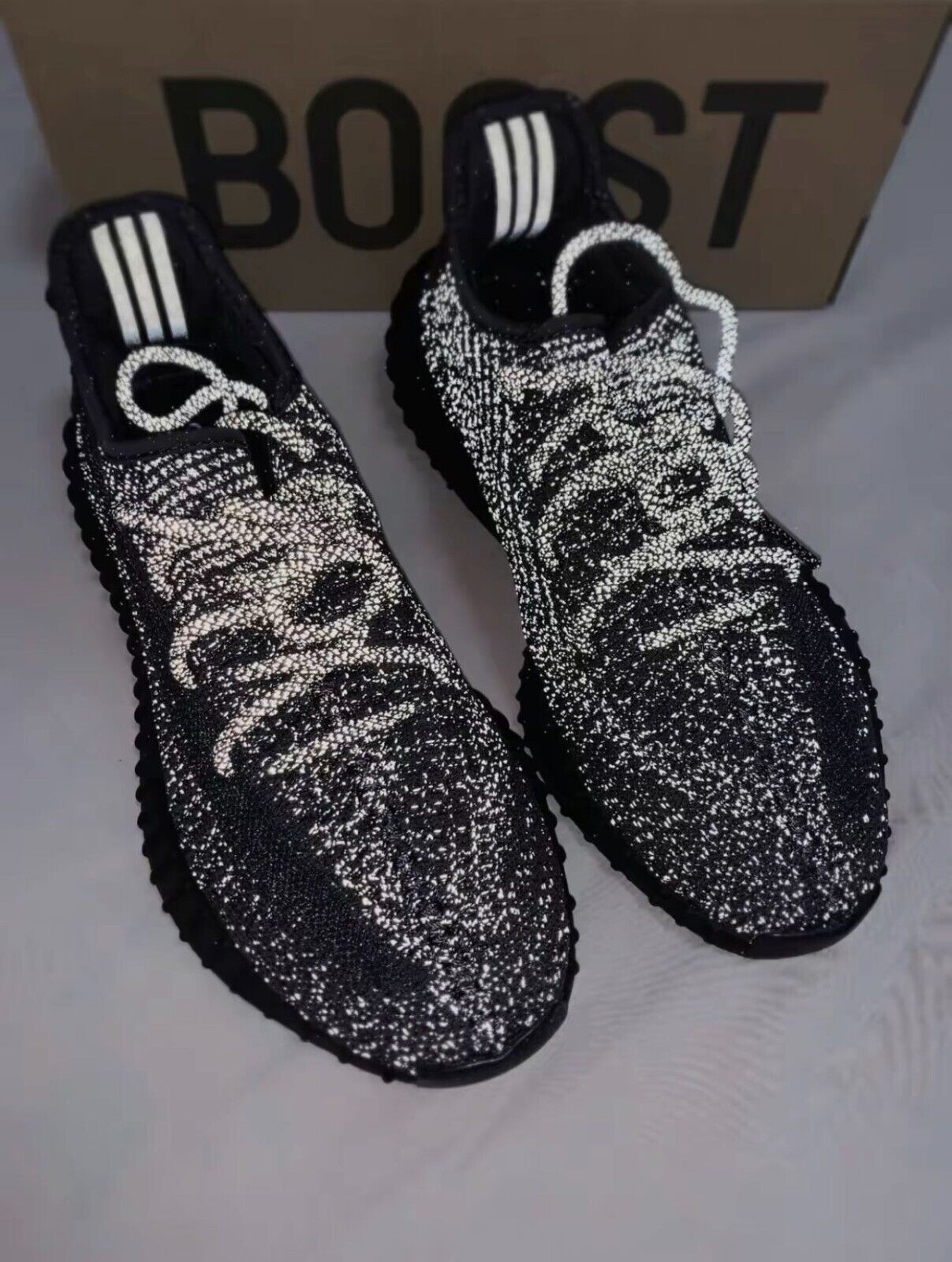 Yeezy Boost Static Black (Reflective) FU9007 Size 7.5 | eBay